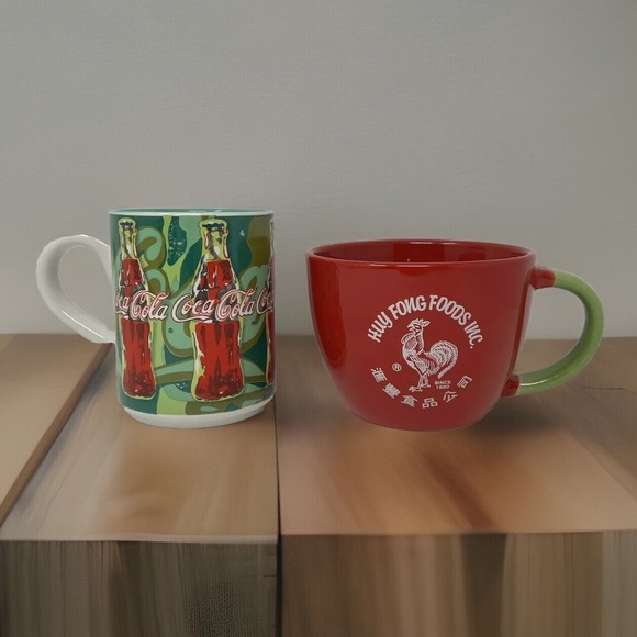 Mug Cup Sriracha Huy Fong Foods and Coca Cola Gibson Wares Coffee Mug Cup - Picture 1 of 11